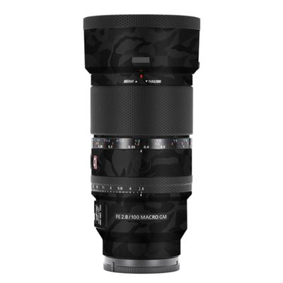 100 2.8 Camera Macro Lens Skin Vinyl Wrap Body Film Sticker for Sony FE 100mm F2.8 Macro GM OSS Protector Decals Accessories FE 2.8/100 (Shadow Camo Black, for Sony FE 100mm F2.8 Macro GM OSS)