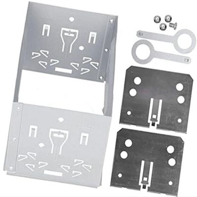SHSMDM Car Stereo Radio Mounting Frame 2 Din Radio Frame Aluminum Alloy Stereo Audio Installation Fascia for B5 MK3 MK4 Radio Dashboard Panel