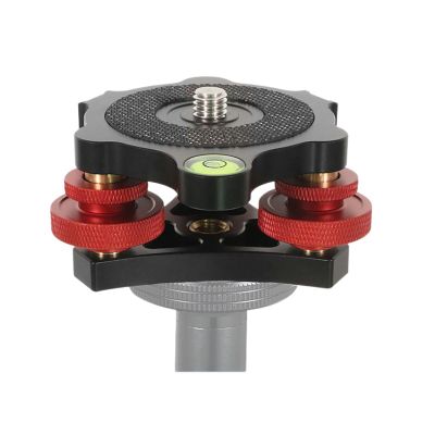 Camera Leveler, Tri-Wheel Leveling Base for Macro Photography with +/-5 Degree Precision Adjustment, Aluminum Tripod Leveler with 3 Axis Head, for DSLR Camera Photography Tripod Panoramic Head