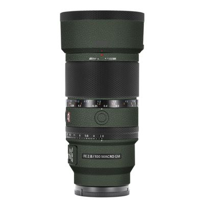 100 2.8 Camera Macro Lens Skin Vinyl Wrap Body Film Sticker for Sony FE 100mm F2.8 Macro GM OSS Protector Decals Accessories FE 2.8/100 (Leather Green, for Sony FE 100mm F2.8 Macro GM OSS)