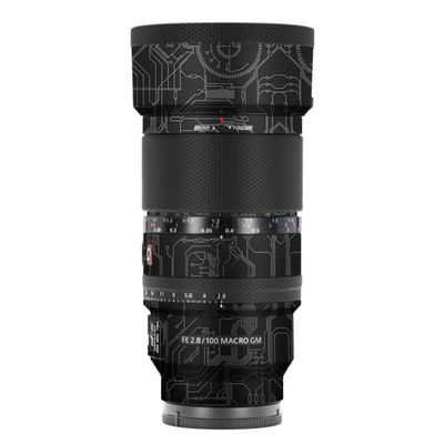100 2.8 Camera Macro Lens Skin Vinyl Wrap Body Film Sticker for Sony FE 100mm F2.8 Macro GM OSS Protector Decals Accessories FE 2.8/100 (Circuit Titanium, for Sony FE 100mm F2.8 Macro GM OSS)