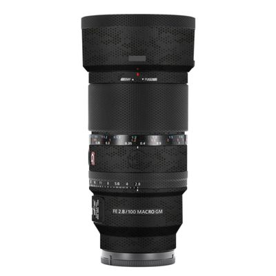 100 2.8 Camera Macro Lens Skin Vinyl Wrap Body Film Sticker for Sony FE 100mm F2.8 Macro GM OSS Protector Decals Accessories FE 2.8/100 (Mamba Black, for Sony FE 100mm F2.8 Macro GM OSS)
