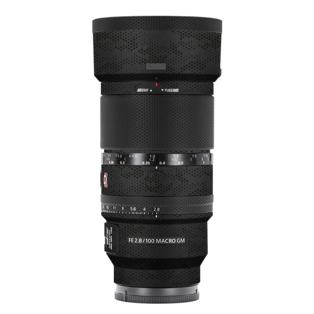 100 2.8 Camera Macro Lens Skin Vinyl Wrap Body Film Sticker for Sony FE 100mm F2.8 Macro GM OSS Protector Decals Accessories FE 2.8/100 (Mamba Black, for Sony FE 100mm F2.8 Macro GM OSS)