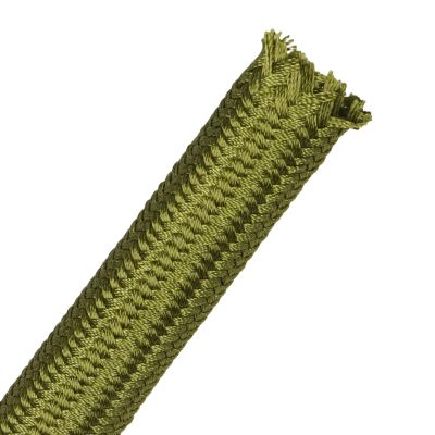 YOUBO Polyamide Braided Sleeving, 33ft Expandable Wire Loom Abrasion Resistant Split Cable Sleeve for Automotive Harness, Computer Case & Cable Management (Army Green, 8mm5/16")