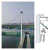 Assembled 9.8ft Industrial Surveillance Camera Pole with Twin Camera Support Arm - Durable Security Camera Post for Roadsides Monitoring and Outdoor Surveillance view 1
