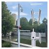 3m Galvanized Steel Camera Mount Post with Ground Base Cage & 40cm Lightning Rod, Adjustable 2-6m White Security Camera Stand for Surveillance Systems (H-600cm) view 1