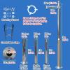 Extra-Long CCTV Pole Kit - 6 to 19ft Adjustable Security Camera Stand, Rustproof & Detachable 2-3 Sections for Enhanced Surveillance - Ideal for Outdoor Use view 2