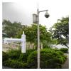 White Metal Surveillance Camera Stand Kit, Adjustable 2-6M Height, Outdoor Security Column Holder for Home, Farm, Warehouse, Mall - Durable & Weatherproof view 1
