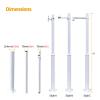 Galvanized Steel Security Camera Pole - 3.5m/138'' Outdoor Installation Stand for CCTV & Surveillance Cameras - Durable, Weather-Resistant Support for Street Use (White) view 2