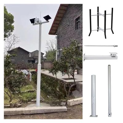 Outdoor Security Camera Pole, Adjustable Detachable Surveillance Stand for Factory, Farm, School, Warehouse, Street - 10ft (300cm) Segmented Holder Column