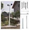 Outdoor Security Camera Pole, Adjustable Detachable Surveillance Stand for Factory, Farm, School, Warehouse, Street - 10ft (300cm) Segmented Holder Column view 1