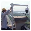 White Wall Mount Surveillance Pole 3.3-4.9ft, 360 Rotatable Security Camera Stand, Weatherproof & Rustproof Detachable Post for Outdoor Surveillance (B, 1m) view 1