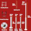 White Surveillance Camera Pole with 15.7in Lightning Rod, 11in Cross Arm, 11.5ft Height - Perfect for School, Parking Lot, Mall, Community & Factory Security Solutions view 2