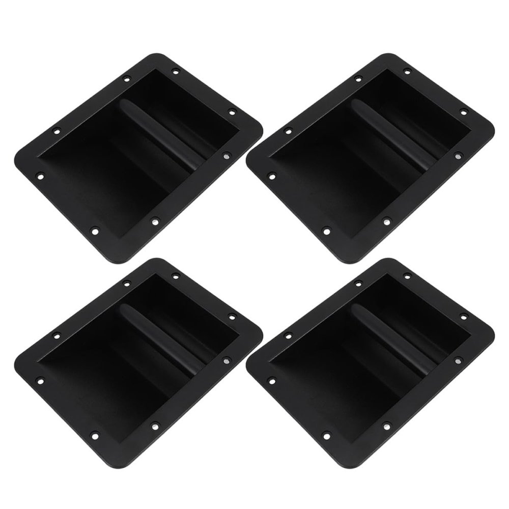 MUELODSIC 4Pcs Plastic Speaker Side Handles Replacement for Amplifier and Outdoor Speaker Carrying, Sturdy Plastic Case Box Handles for Audio Equipment Accessories