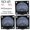 KKFAUS SO-45 AC mA Ammeter Pointer Analog Circular Marine Plastic Instrument Measuring Current Tools Factory Wholesale Genuine(1MA) view 2