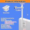 6-6.6ft Extra Long Security Camera Pole, Heavy-Duty Surveillance Mount for Warehouse/Street/Yard, Galvanized Steel Bracket, Adjustable Height 2m/78.7in view 2