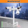 6-6.6ft Extra Long Security Camera Pole, Heavy-Duty Surveillance Mount for Warehouse/Street/Yard, Galvanized Steel Bracket, Adjustable Height 2m/78.7in view 4