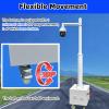 Detachable Mobile Surveillance Pole for Construction Sites, Adjustable 6.6-13.1ft Height, 4 Universal Wheels & Lockable Storage Box for Easy Transport and Security view 3