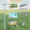4m Security Camera Pole - Segmented Steel Surveillance Stand with 3 Cross-Arm Options, Ground Cage Screws for Outdoor Security Monitoring view 2
