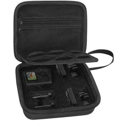 Geekria Carrying Case for Osmo Action 6, Compatible with DJI Osmo Action 5 Pro, 4, 3 Camera Protective Case, Hard Shell Travel Storage Bag with Cable and Filter Storage (Black)