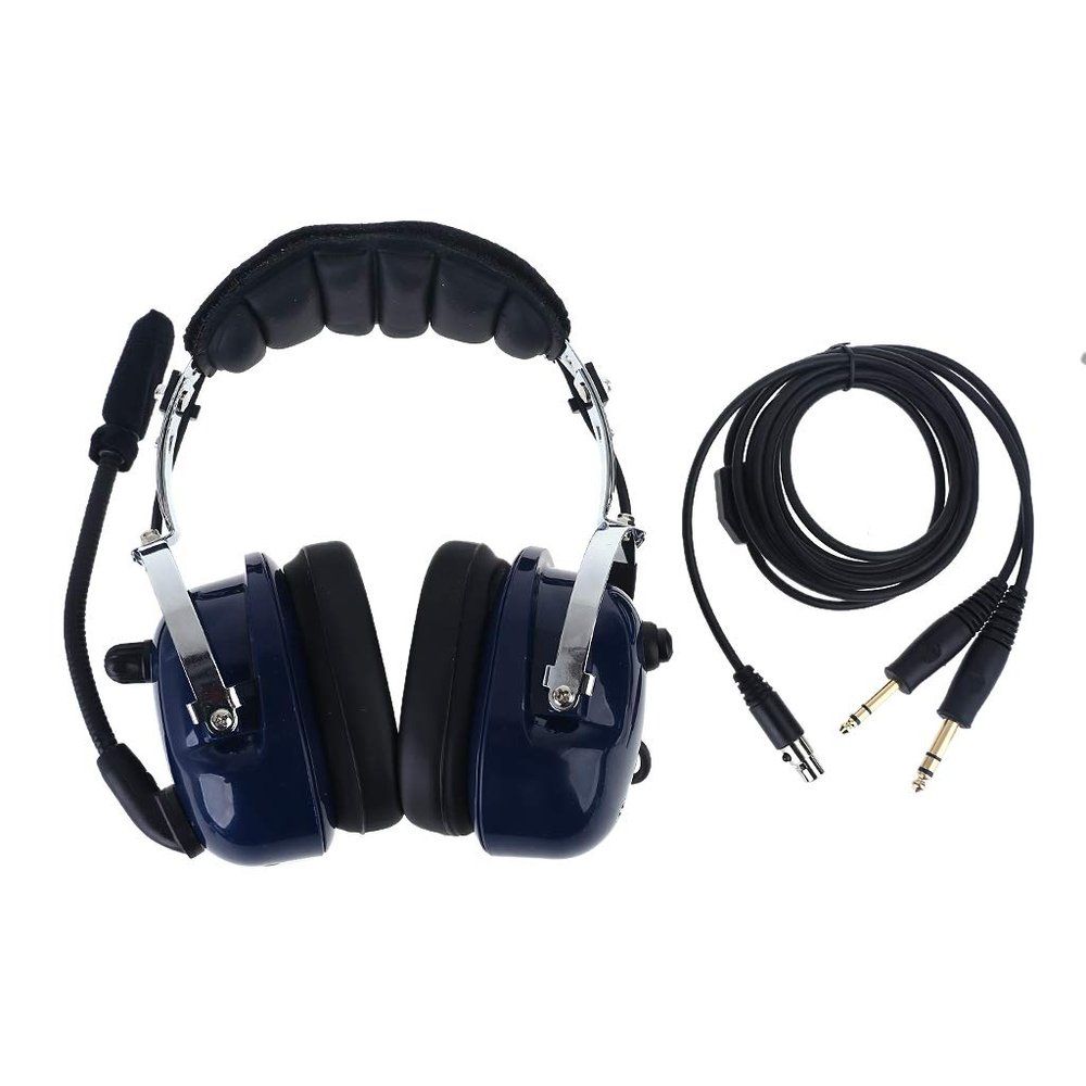 Air RA200 Aviation Headset with Plugs Stereo Mono Switch MP3 Music Input Includes Headset Bag Gel Ear Seal with Plugs