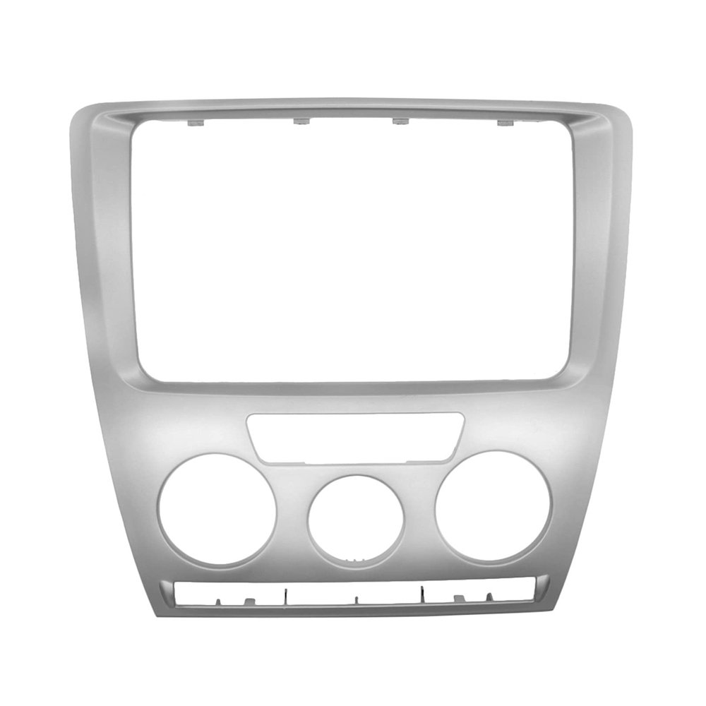 SHSMDM 2 DIN Car Radio Fascia Stereo Facia Frame Panel Dash Mount Kit Adapter Trim Bezel for Skoda for Octavia for Manual AC 2007-2009 Radio Dashboard Panel