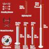 White Surveillance Camera Pole - 9.8ft Height with 15.7in Lightning Rod & 11in Cross Arm - Perfect for School, Parking Lot, Mall & Factory Security Solutions view 2