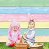 Colorful Wood Backdrop Easter Pastel Rustic Wooden Photography Background Spring Easter Decorations Banner Boy Girl Birthday Party Photo Props (120x96 inch (10x8FT)) view 2