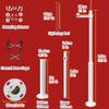 Adjustable Outdoor Security Camera Pole, 6-20 FT Metal Stand, Weatherproof & Rustproof Holder, Perfect for Home & Business Surveillance, White Finish view 2