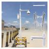 Adjustable 2-6m Galvanized Steel Security Camera Mount Post with Ground Base Cage & 40cm Lightning Rod for Enhanced Surveillance (H-500cm, 16.4 ft) view 1