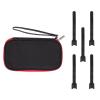 BESPORTBLE Multifunctional USB Cable Storage Bag and Electronic Organizer Pouch for Travel with Hand Strap, 2Pcs Cord Accessories Carrying Case Set in Black and Red with Cable Tie view 1