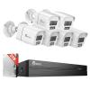 CAMSTRO 4K PoE Security Camera System, 6 Pcs Metal Casing Wired Cameras with 4K 8CH NVR & 2TB HDD, Smart Human/Vehicle/Pet/Parcel Detection, 100ft Night Vision, H.265+ 24/7 Recording for Home, White view 1