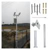White CCTV Camera Pole Holder, Adjustable 78-237in Security Camera Stand, 2-3 Section Surveillance Column with Lightning Rod for Home Use view 1