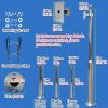 20ft Stainless Steel CCTV Pole for Security Cameras, Detachable, Weatherproof, Rustproof Surveillance Camera Stand, 2-3 Sections Splicing, Durable Outdoor Monitoring System view 2