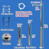 Outdoor Security Camera Pole 6.6-19.7ft, Universal Surveillance Stand with 1 Bracket, Ideal for Backyard, Walkway, Commercial & Home Use (C, 98.4in) view 2