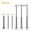 Weatherproof Security Camera Pole - Drill-Free Installation for 99% Cameras - 6m (236") Outdoor Surveillance Mount - Durable Gray Design for All Weather Conditions view 2
