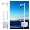 Adjustable CCTV Camera Pole Stand with 4 Wheels & Storage Box, 2-Section Surveillance Post for Security Cameras, Heights: 7.5 to 14.8ft (C, Pole + Box 2.8m/9.2ft) view 1