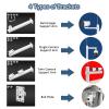 13ft Industrial Security Camera Pole with Dual Camera Support Arm - Durable Surveillance Post for Roadside Monitoring, Easy Assembly, 2 Parts view 4