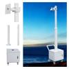 Adjustable CCTV Pole Stand with 4 Wheels & Storage Box, 2-Section Security Camera Mount, Heights: 7.5-14.8ft, Perfect for Surveillance Systems & Outdoor Use view 1