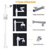 Galvanized Steel Security Camera Pole for Outdoor Installation - 6m/236'' Black Camera Stand for Street Surveillance - Durable & Weather-Resistant Security Solution view 4