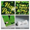 CRAFTYMELODY Happy St. Patrick's Banner 7244 Inch Large Shamrock Backdrop Green Clover Lucky Day Backdrop Holiday Party Decor Wall Banner Background Indoor Outdoor Decor with Grommet 3.2 Yard String view 3