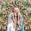 Spring Garden Flowers Backdrop Spring Floral Arch Butterfly Green Stone Background Rose Flowers Arch Wall Bridal Shower Wedding Anniversary Party Decor Banner Photo Prop (10x8FT(120x96 inch)) view 4