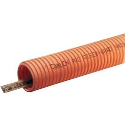 Corrugated Flexible PVC Conduit, 1-1/2 Inch x 150 Feet, Orange with Pull Tape, Indoor Cable Management, UL-Listed, DH4X1C-150