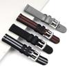 18/20/22mm Smooth Woven Nylon Quick Release Watchband fit for Seiko/Casio(Black grey 1,22mm) view 2