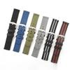 18/20/22mm Smooth Woven Nylon Quick Release Watchband fit for Seiko/Casio(Black grey 1,22mm) view 3