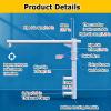 1 1.2 1.5m Overlength Wall-Mount Pole for Security Camera, L-Shaped Security Camera Holder Mount, Metal Surveillance Post Stand with 360 Cross Arm(White-B,3 3/10 ft(100cm)) view 4