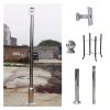 20ft Stainless Steel CCTV Pole for Security Cameras - Detachable, Weatherproof & Rustproof Surveillance Post Stand (B, 2.5m / 98.4'') view 1