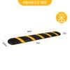 1 Pack 6 ft Heavy Duty Rubber Speed Bumps, 25,000 LBS Capacity, 2 Channel Modular Speed Hump & Cable Protector Ramp for Driveway, Road, Concrete & Asphalt, Includes 6 Bolt Spikes view 2
