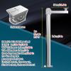 Universal 3.3-4.9ft Garage Security Camera Pole - Durable 201 Stainless Steel, All-Weather CCTV Surveillance Stand for Gun Cameras, 3in Tube Diameter, Adjustable Height view 2