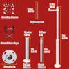 Adjustable Metal Surveillance Camera Stand - Outdoor Security Holder, 2-6M Height, White Column Kit for Home, Farm, Warehouse, Mall - Durable & Stable Design for Enhanced Safety view 2